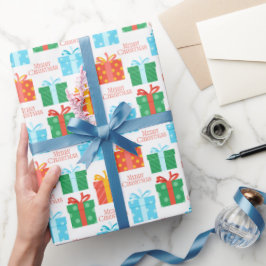VinterHelgdagar för färgade julklappar Presentpapper