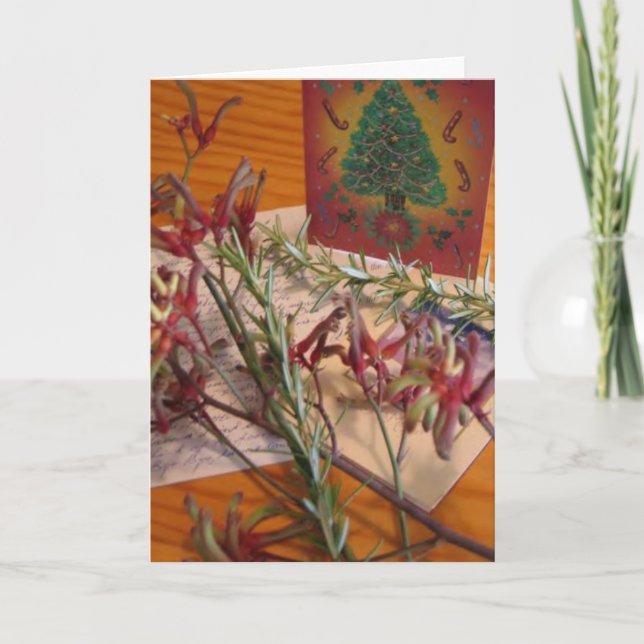 Vinterhelgdagkort: "God jul, med kärlek ", Helgkort (Framsida)