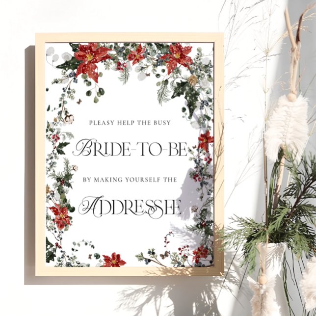 Vinterhjälpen till Busy Bride Adress och kuvertet Poster (Skapare uppladdad)