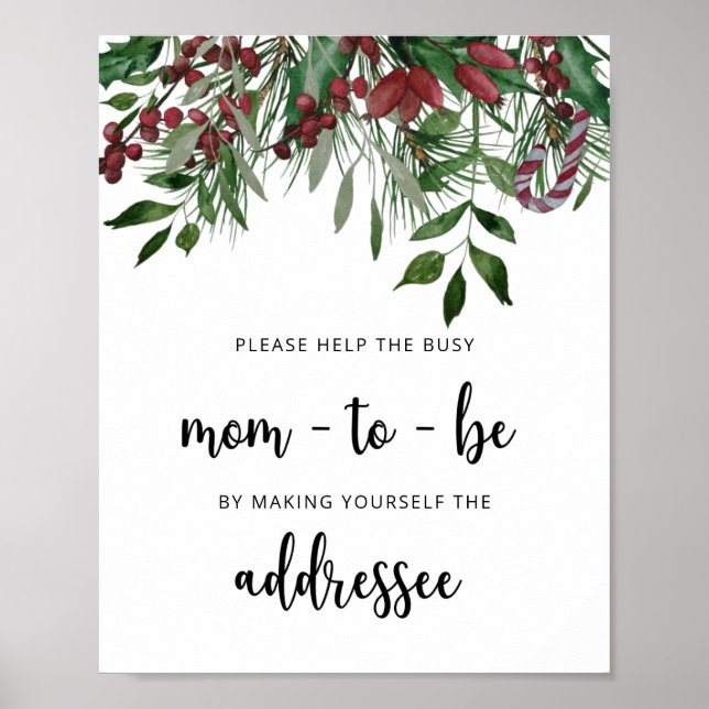Vinterhjälpen till Busy Mamma till Be Adress och k Poster (Framsidan)