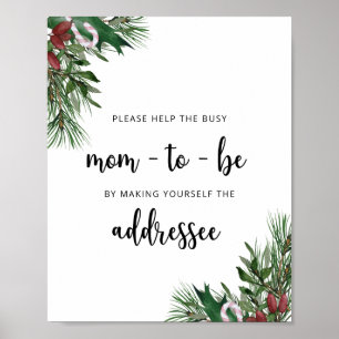 Vinterhjälpen till Busy Mamma till Be Adress och u Poster