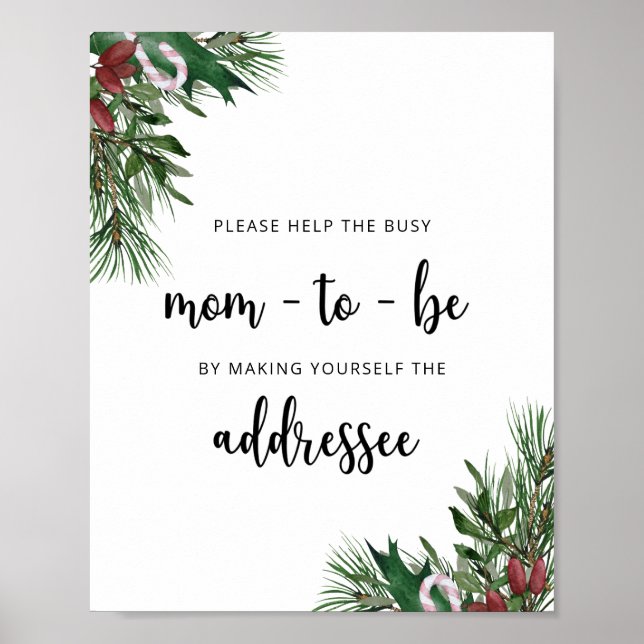 Vinterhjälpen till Busy Mamma till Be Adress och u Poster (Framsidan)
