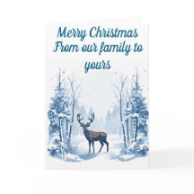 Vinterhjort redigerbar julkort