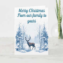 Vinterhjort redigerbar julkort kort