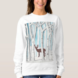 Vinterhjortdesign på en hoodie / sweatshirt t shirt