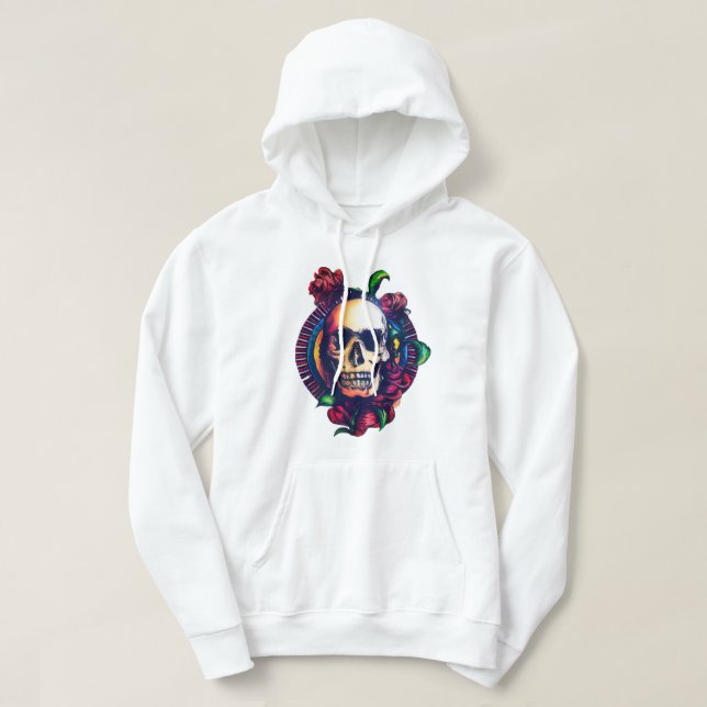 Vinterhoodie med en stilren och mystisk design hoodie (Design framsida)