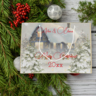 Vinterhus snö retro