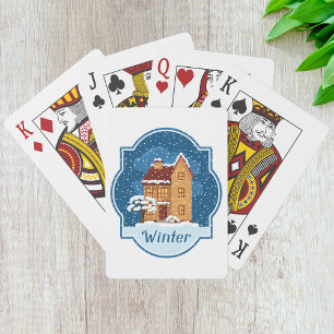 Vinterhuset i Snö Casinokort
