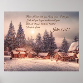 Vinterhusskog - John 14:27 Bible Verse Poster