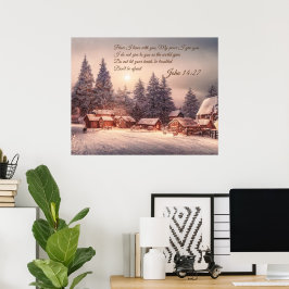 Vinterhusskog - John 14:27 Bible Verse Poster