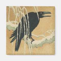 Vinterillustration på en träd gren vintage