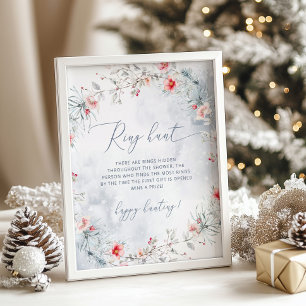 Vinterjakt på möhippa i elegant i ring poster