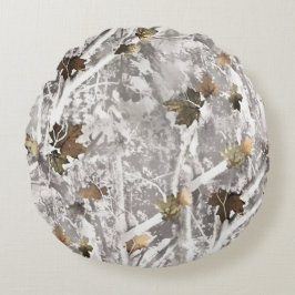 Vinterjaktkamuflage utseende rund kudde