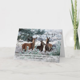 Vinterjolfotopatens Personlig Snö Hjort Helgkort
