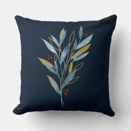 Vinterjul Bouquet från Blue Guld Grenar Kudde