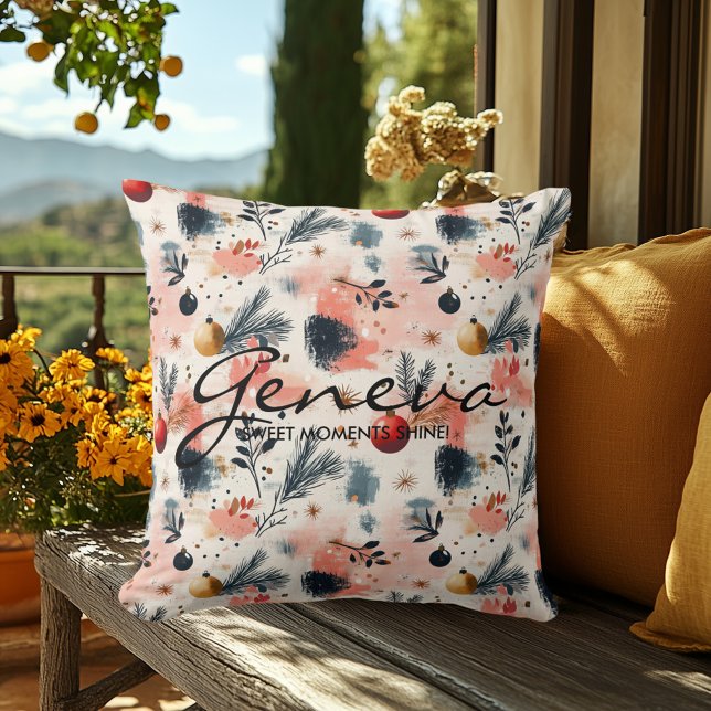 Vinterjul för Mysiga och Elegant i Botaniska jul Kudde (Skapare uppladdad)