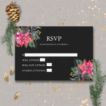 Vinterjul - Helgdag Vatercolor Poinsettia