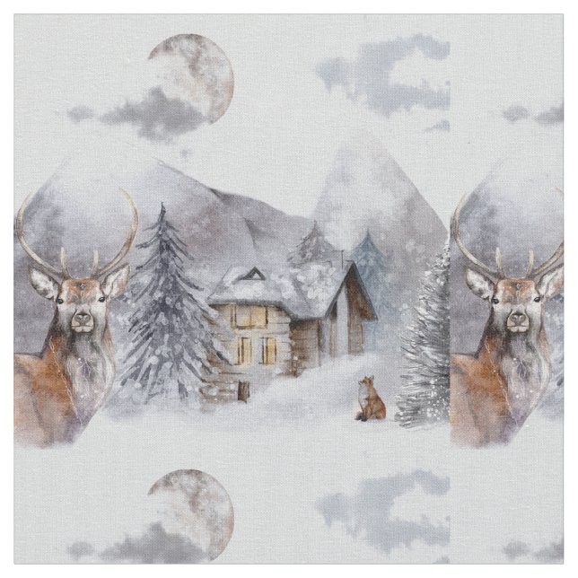Vinterjul Highlands Fabric Tyg (Närbild)