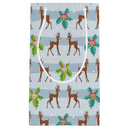 Vinterjul-Hjort med Holly Retro Inspired