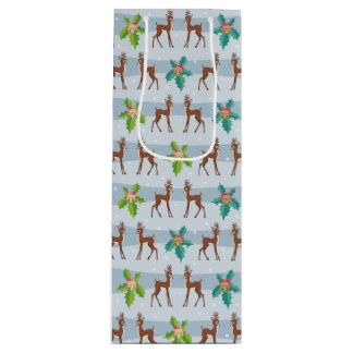 Vinterjul-Hjort med Holly Retro Inspired