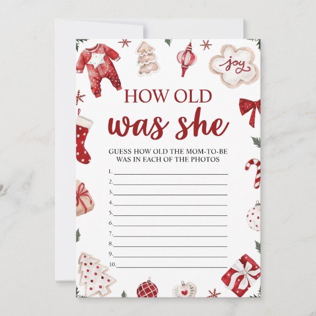 Vinterjul Hur gammal var hon babystöld? Inbjudningar (Framsida)