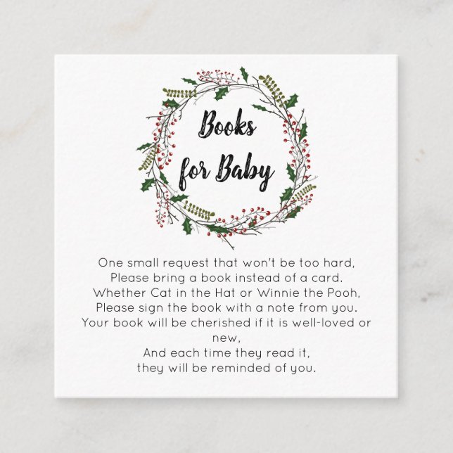 Vinterjul i Bokar för baby Tilläggskort (Framsida)