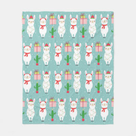 Vinterjul Llamas | HELGDAGAR Fleecefilt