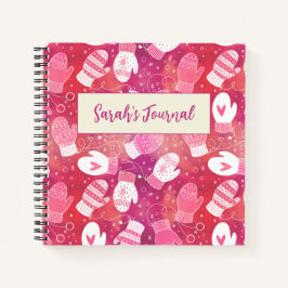 Vinterjul Mittens Mönster i Rosa