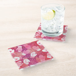 Vinterjul Mittens Mönster i Rosa