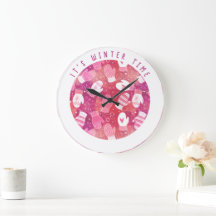 Vinterjul Mittens Mönster i Rosa