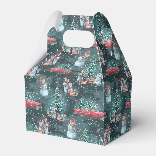 Vinterjul Mysigt Presentaskar (Framsidan Sidan)