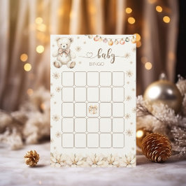 Vinterjul - Nallen Baby Shower bingo-spel