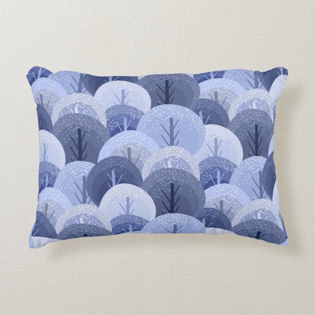 Vinterjul, sömlös mönster. Mönster med Prydnadskudde (Framsidan)