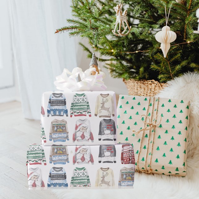 Vinterjul Ugly Sweaters Mönster Presentpapper (Skapare uppladdad)