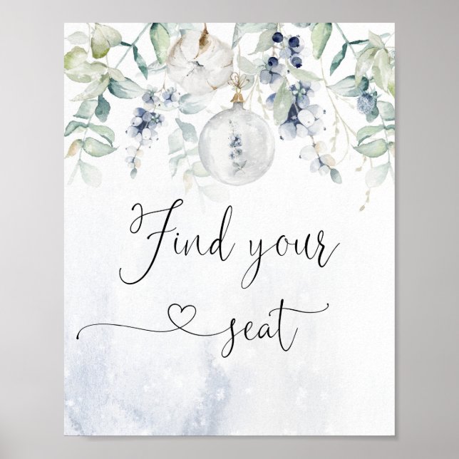 Vinterjulbubblan hittar ditt säte poster (Framsidan)