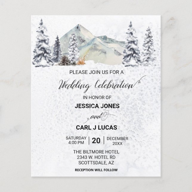 Vinterjulbudget Snö landskapsbudget Flygblad (Framsidan)