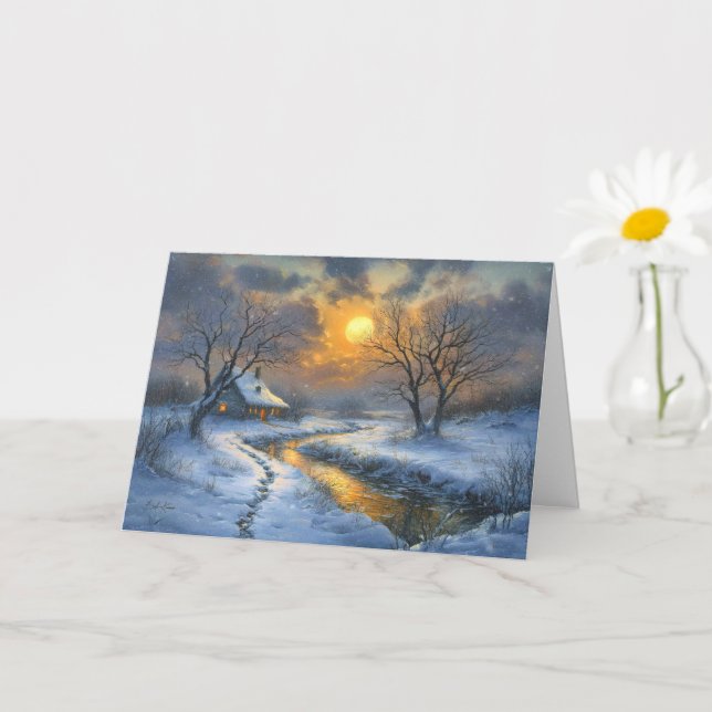 Vinterjulens glöd kort (Liten växt)