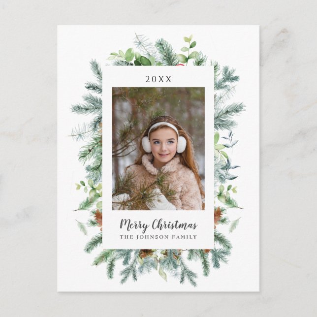 Vinterjulfoto Helg Vykort (Framsida)