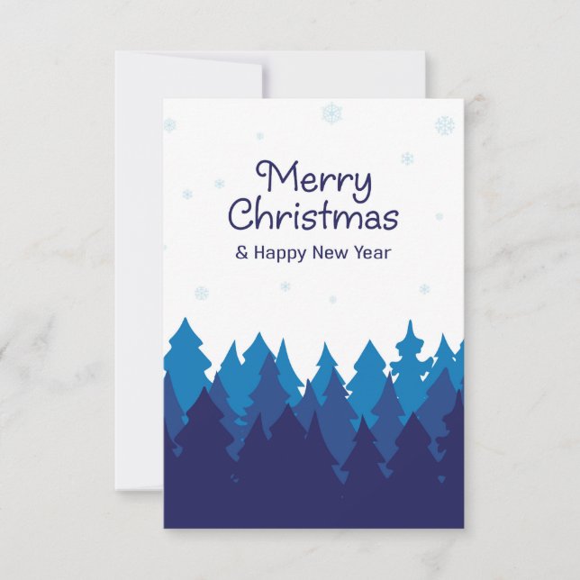 Vinterjulhälsningar i färg kort (Framsida)