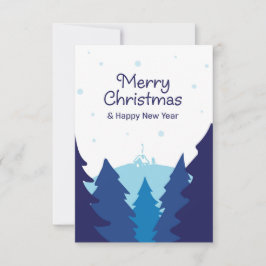 Vinterjulsäsongen färg hälsning. kort