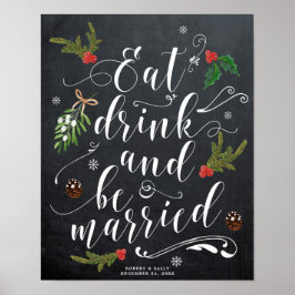 Vinterjulshuggen ska vara gift bröllop poster