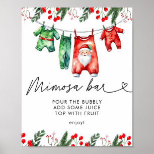 Vinterjultomten Baby Shower Mimosa Pub Poster