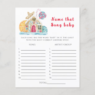 Vinterkaka, namn där sång Baby Shower Game