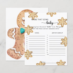 Vinterkakor - namn där sång Baby Shower Game