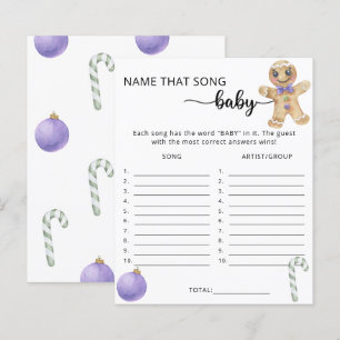Vinterkakor - namn där sång Baby Shower Game