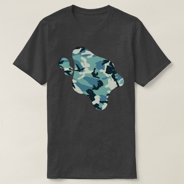 Vinterkamouflage Mönster Färgfläck T Shirt (Design framsida)