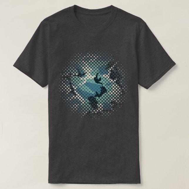 Vinterkamouflage Mönster Halftone T Shirt (Design framsida)