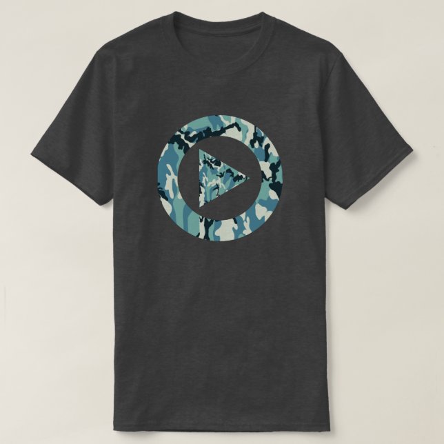 Vinterkamouflage Mönster Tryck Spela T Shirt (Design framsida)