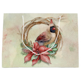 Vinterkardinal med Poinsettia