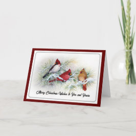 Vinterkardinaler - julkort helgkort